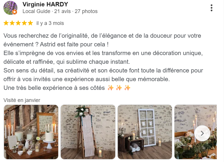 Avis client Atelier Évoé