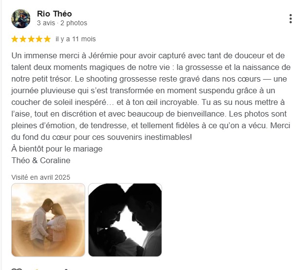 Avis client mariage
