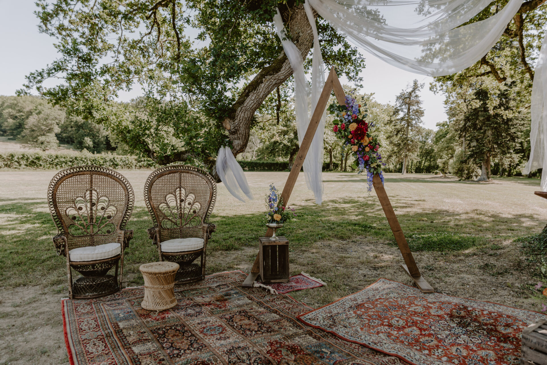 Décoration de cérémonie laïque réalisée par Lalie et Louise