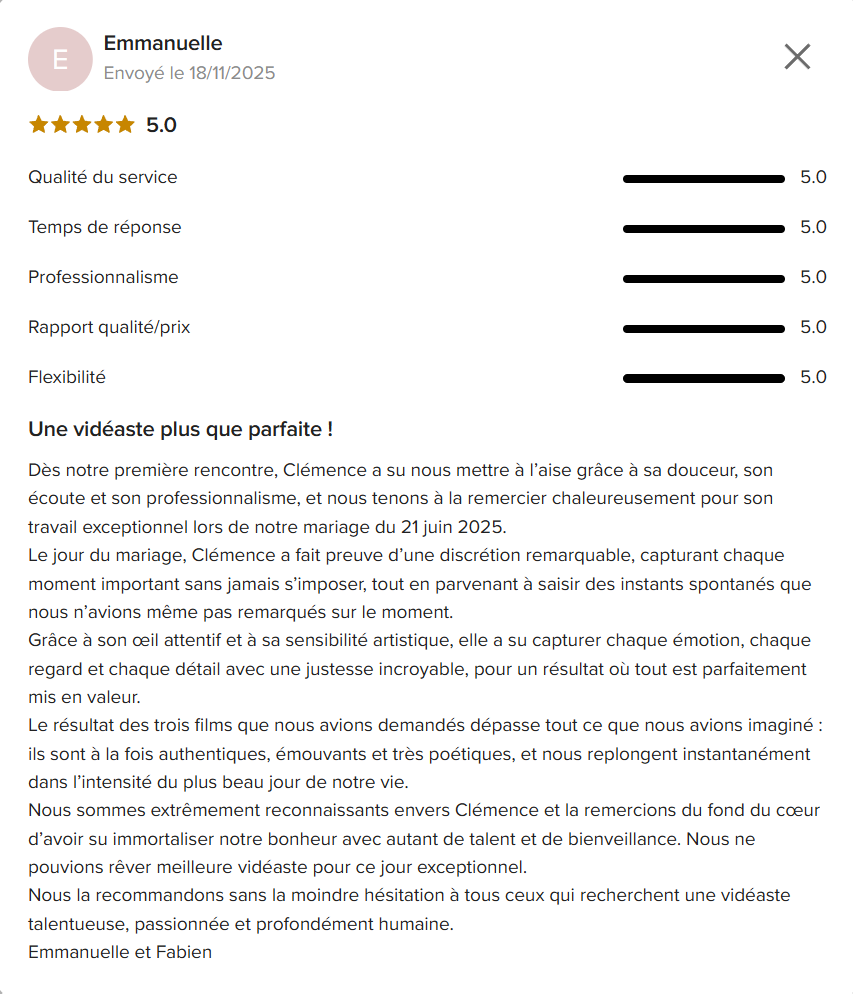Avis client