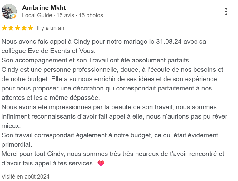 Avis client