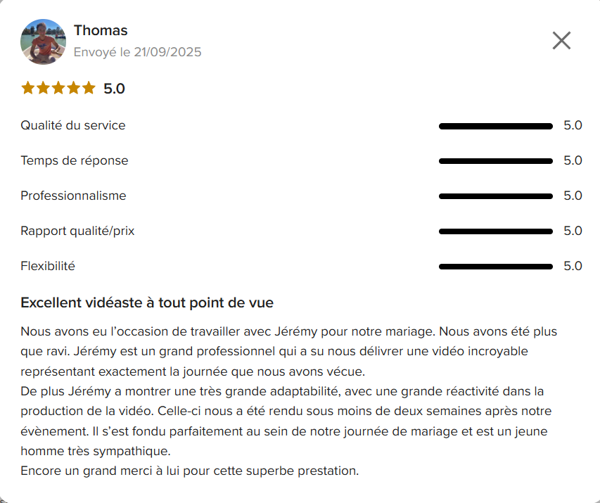 Avis client