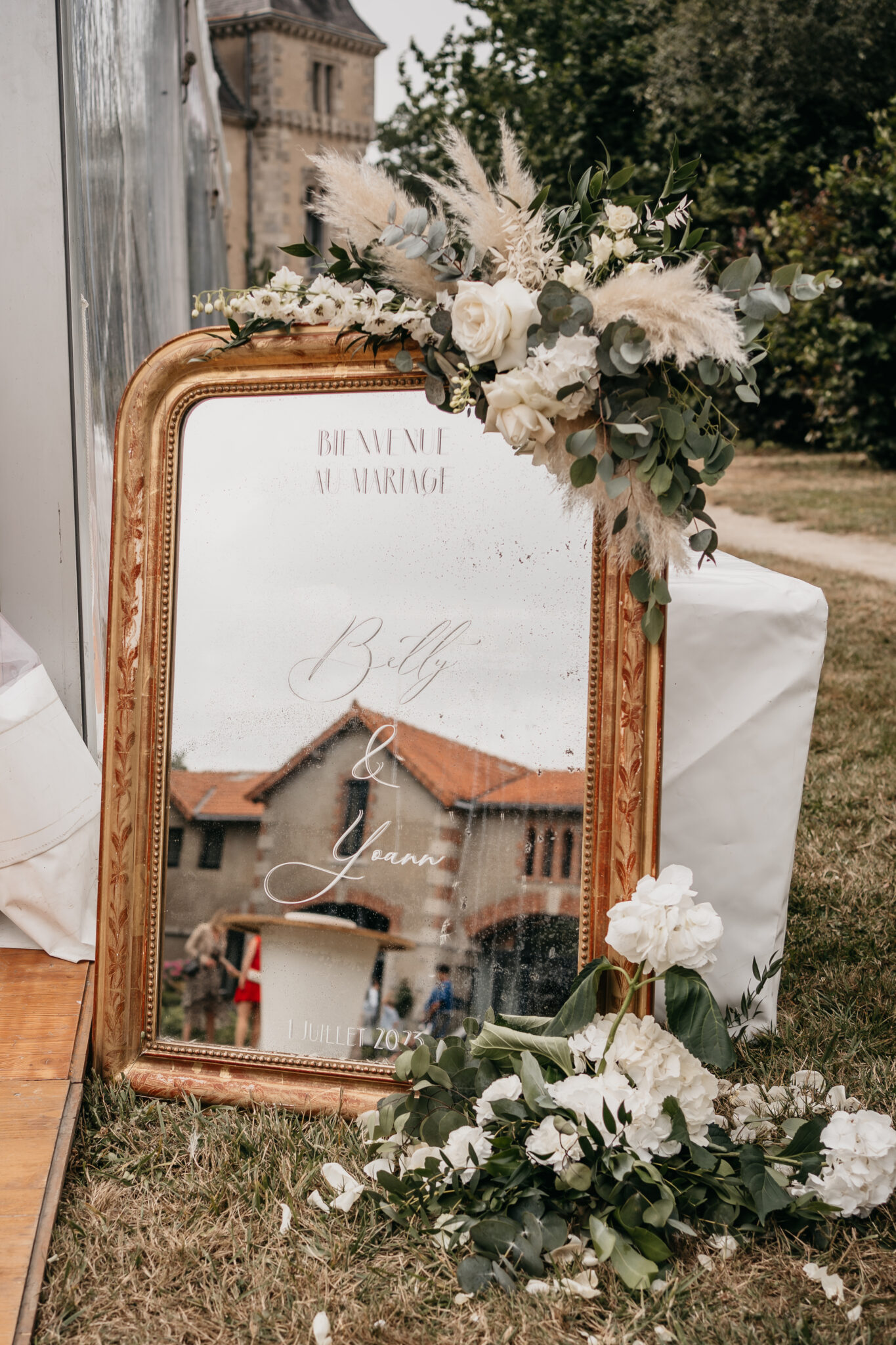 Panneau de bienvenue personnalisé pour mariage en Vendée