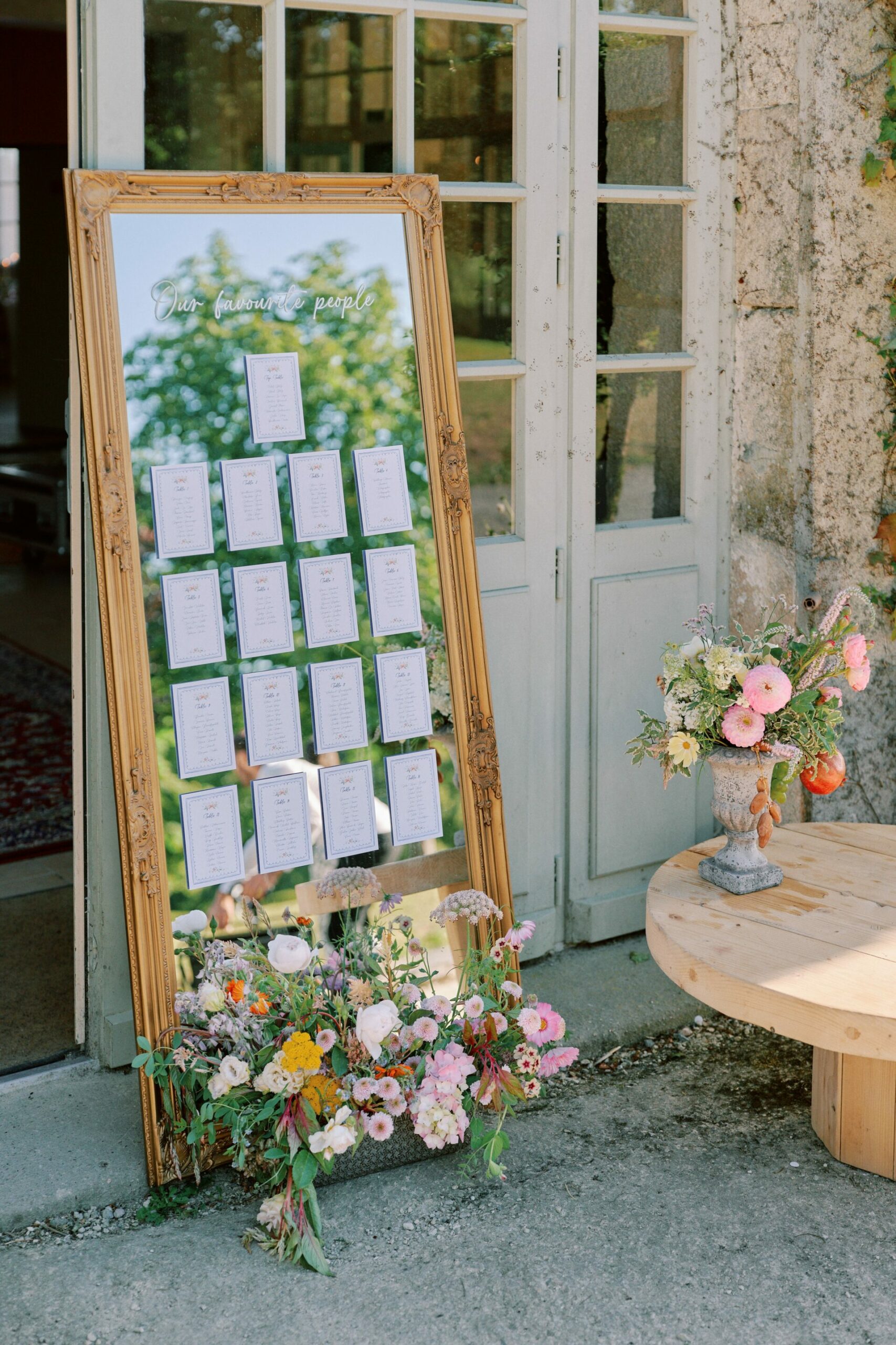Plan de table floral mariage Vendée